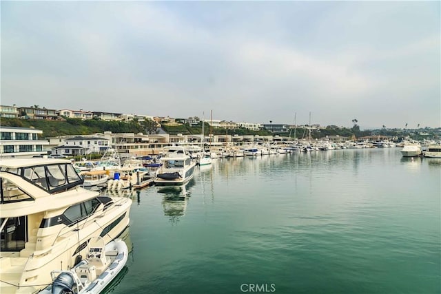 1203 Bayside Dr, Corona Del Mar, CA 92625 - water view featuring a marina and a dock