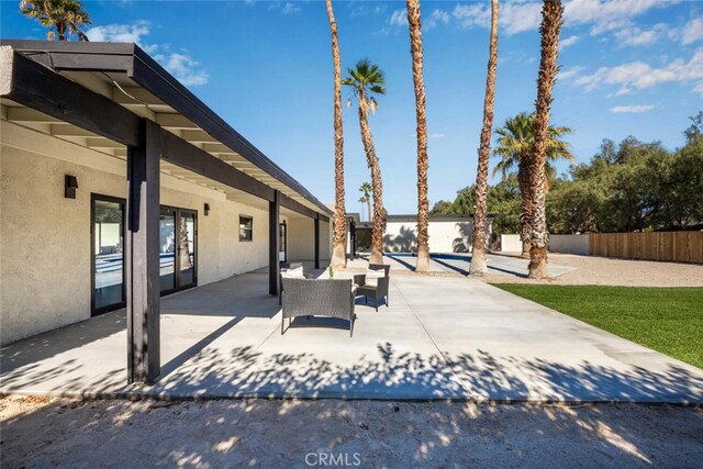 view of patio / terrace featuring an outdoor living space