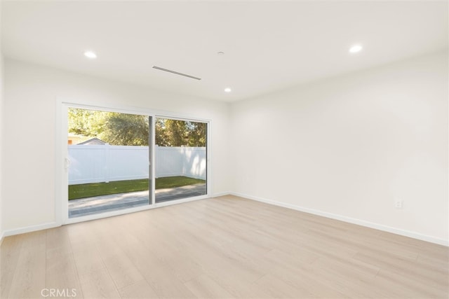 empty room featuring light wood-type flooring