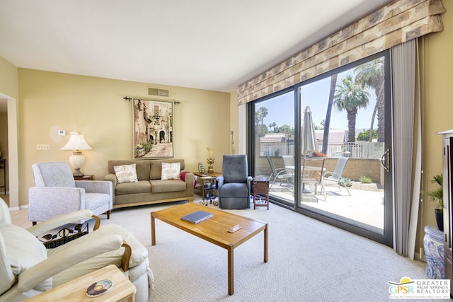 view of carpeted living room