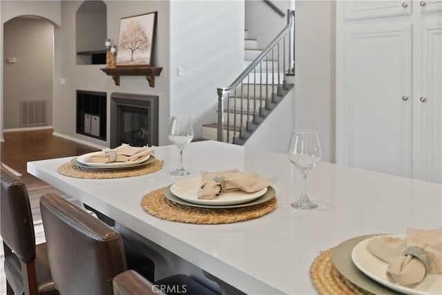 dining room featuring hardwood / wood-style flooring