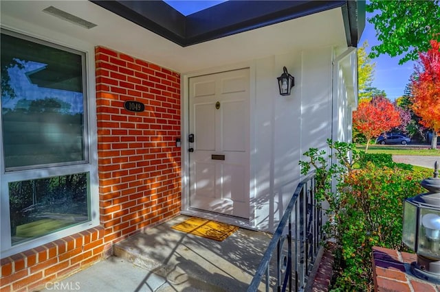 view of doorway to property