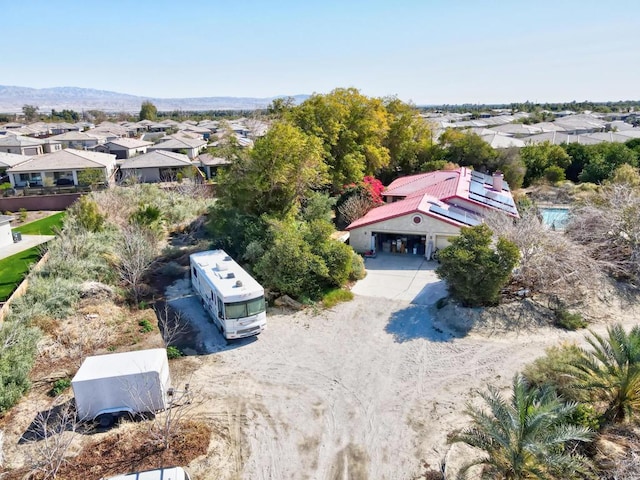 aerial view featuring a mountain view