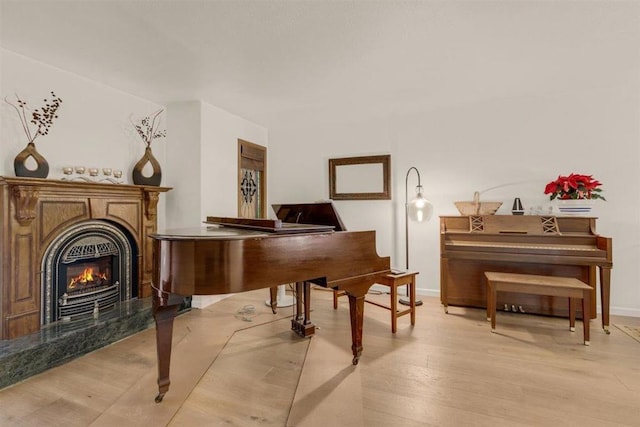 miscellaneous room with light hardwood / wood-style flooring