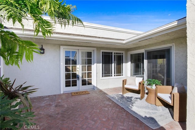 view of patio with french doors