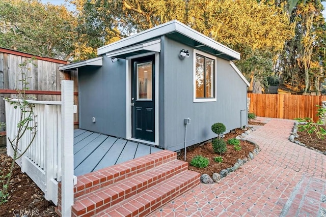 view of outbuilding