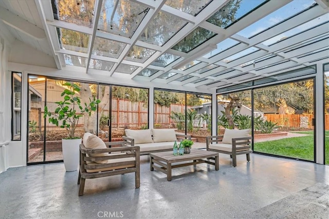 view of sunroom