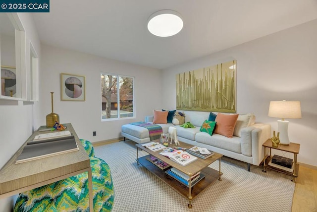 living room featuring hardwood / wood-style flooring