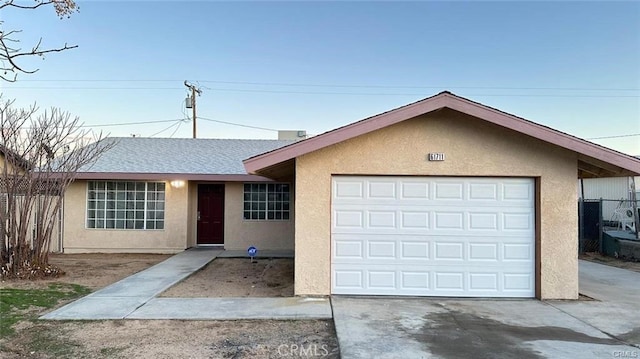 view of single story home