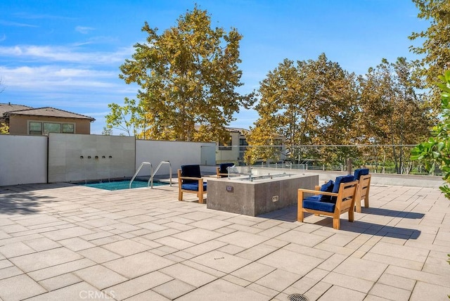 view of patio with exterior kitchen