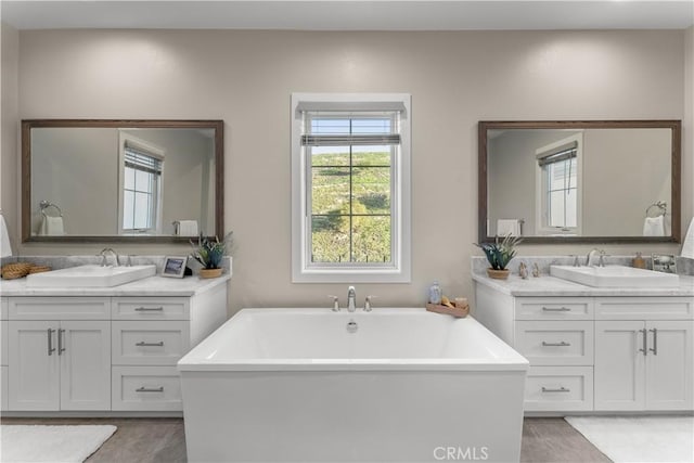 bathroom featuring a bathtub and vanity