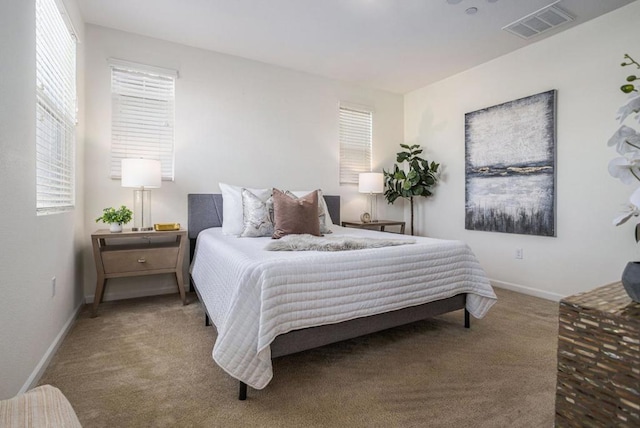 bedroom with carpet floors