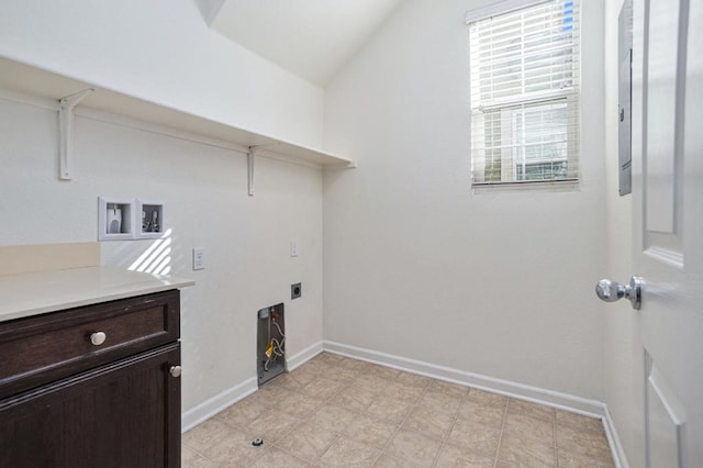 laundry room with hookup for a washing machine and hookup for an electric dryer