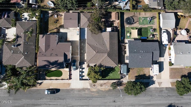 aerial view with a residential view