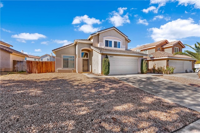 view of property featuring a garage