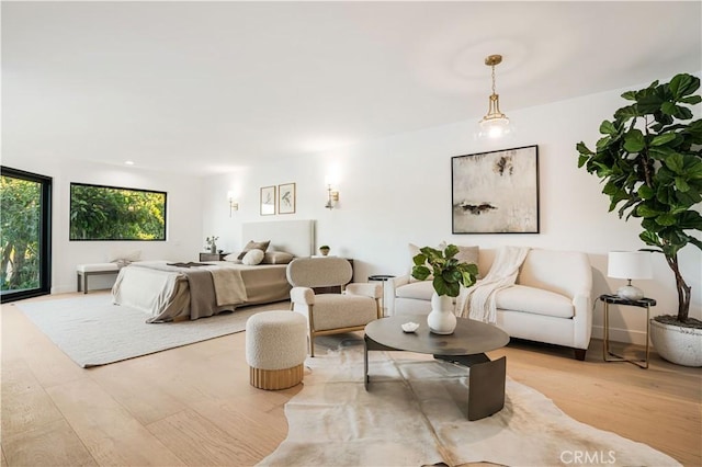 bedroom featuring hardwood / wood-style flooring