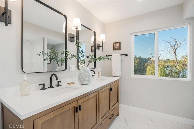 bathroom featuring vanity