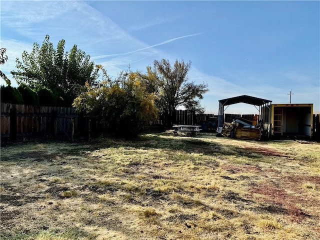 view of yard featuring a gazebo