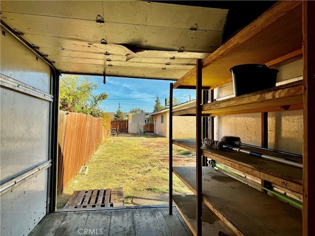 view of storage room