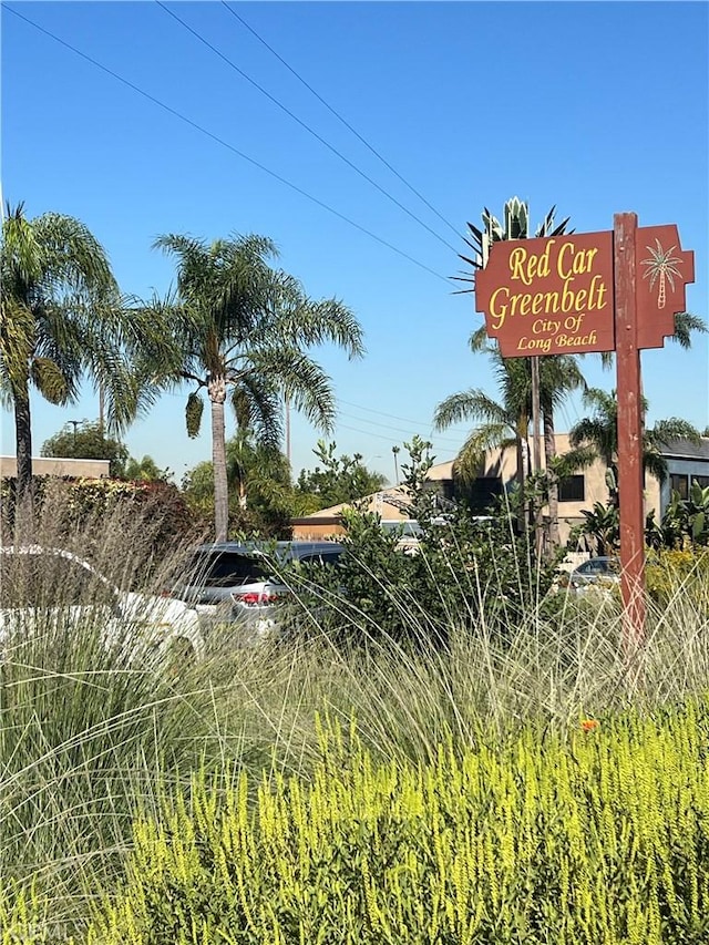 view of community sign