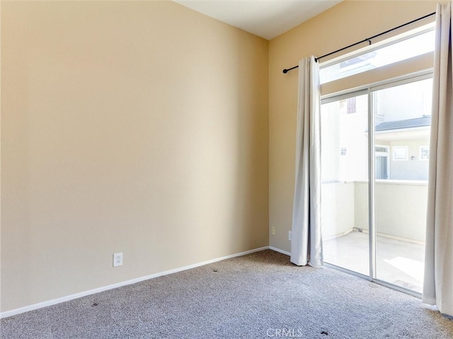 view of carpeted empty room