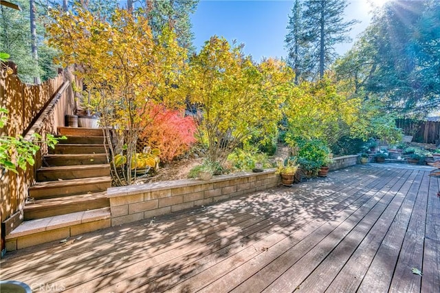 view of wooden terrace