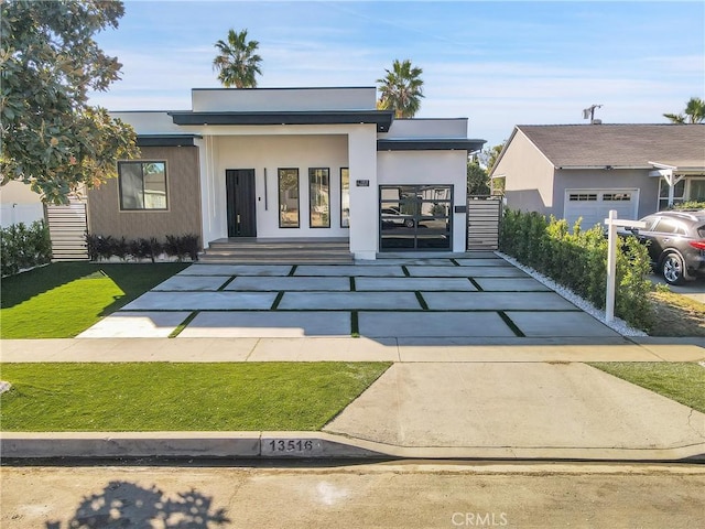 view of contemporary home