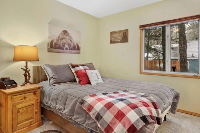 view of carpeted bedroom