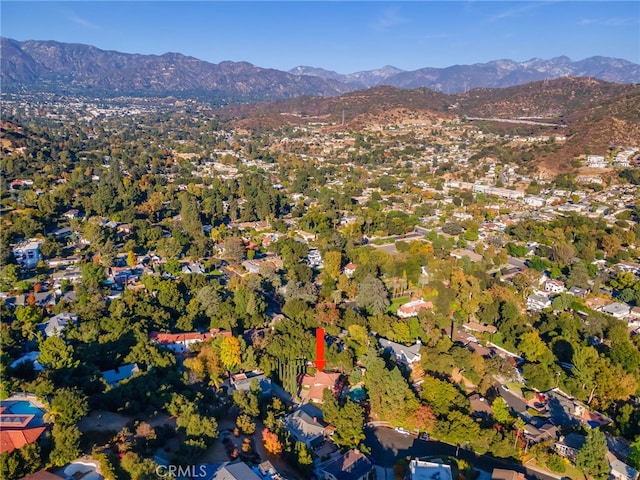 aerial view featuring a mountain view