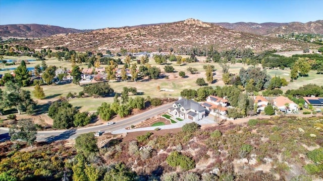 aerial view with a mountain view