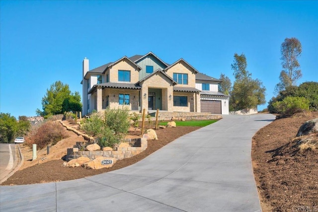 view of front of house featuring a garage