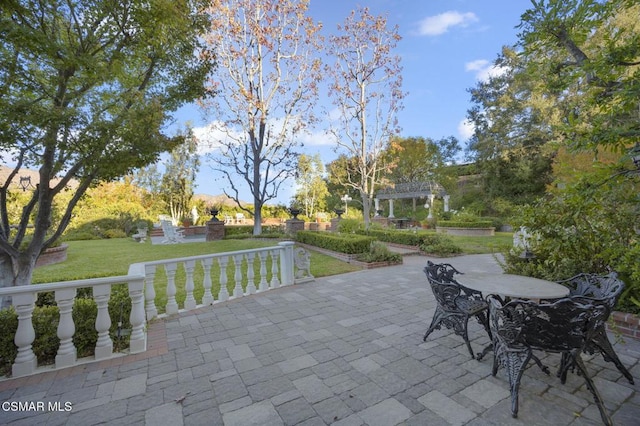 view of patio / terrace with a pergola