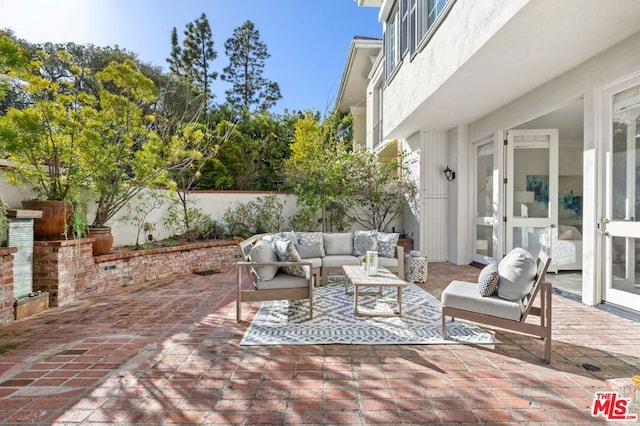 view of patio with outdoor lounge area