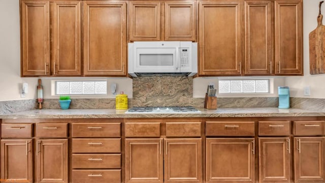 kitchen with stainless steel gas stovetop