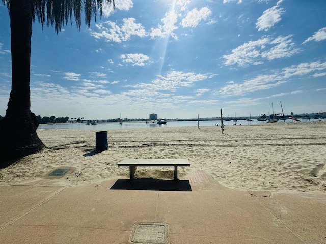 view of community featuring a water view