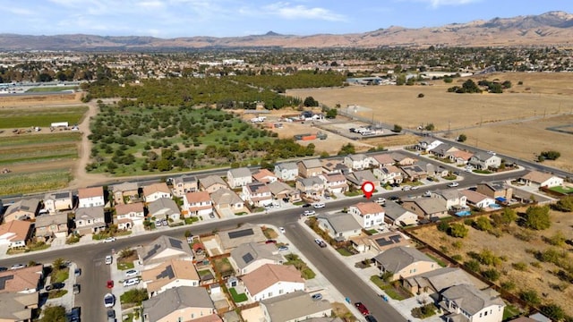 aerial view with a mountain view