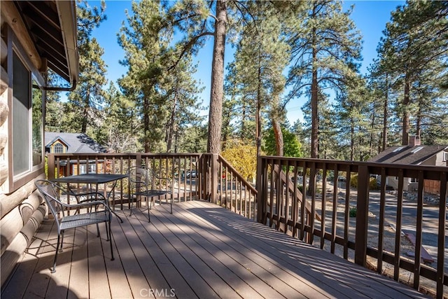 view of wooden terrace