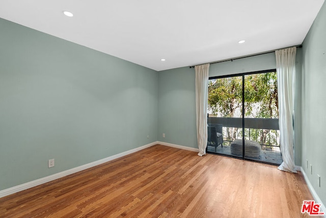 empty room featuring light wood-type flooring