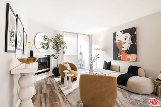 interior space featuring hardwood / wood-style floors and a healthy amount of sunlight