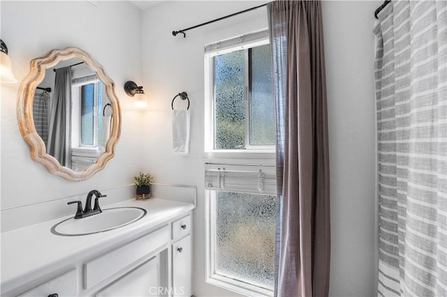 bathroom featuring vanity