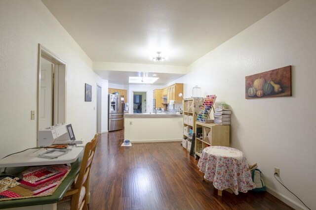 interior space featuring dark hardwood / wood-style floors