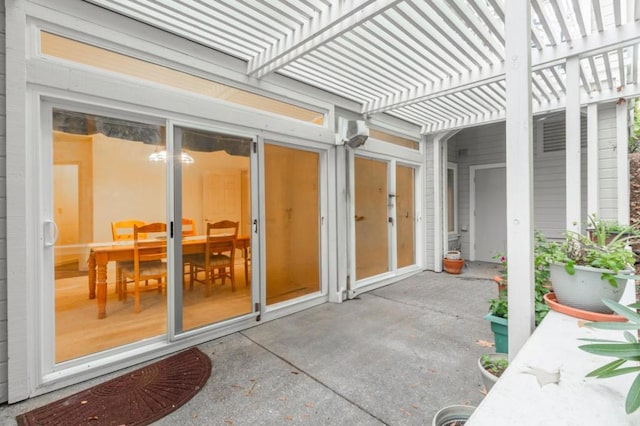 view of patio / terrace with a pergola