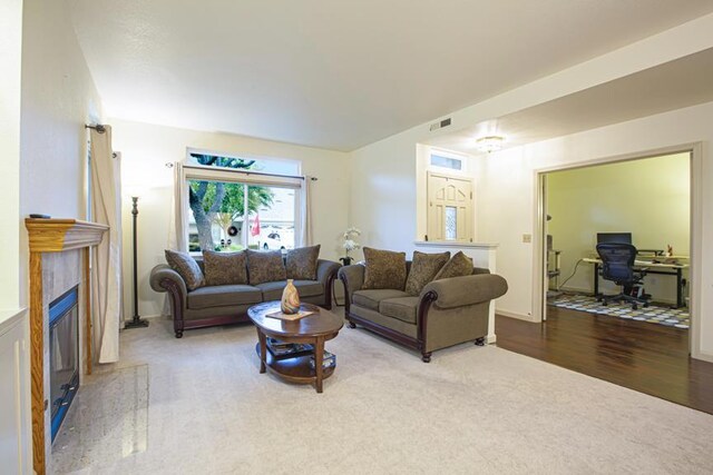 view of carpeted living room