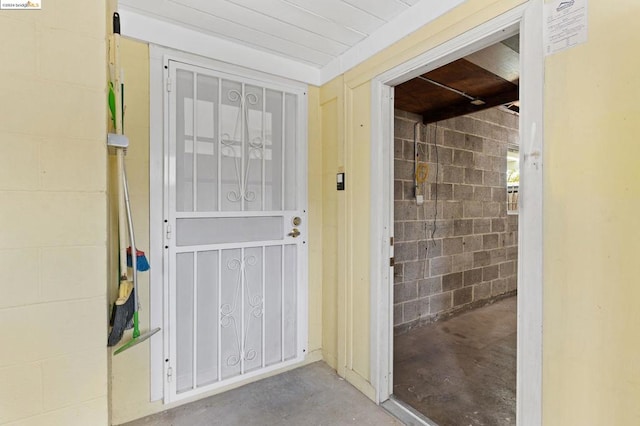 view of doorway to property