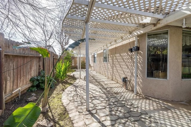 view of patio / terrace with a pergola