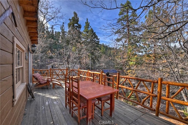 view of wooden terrace