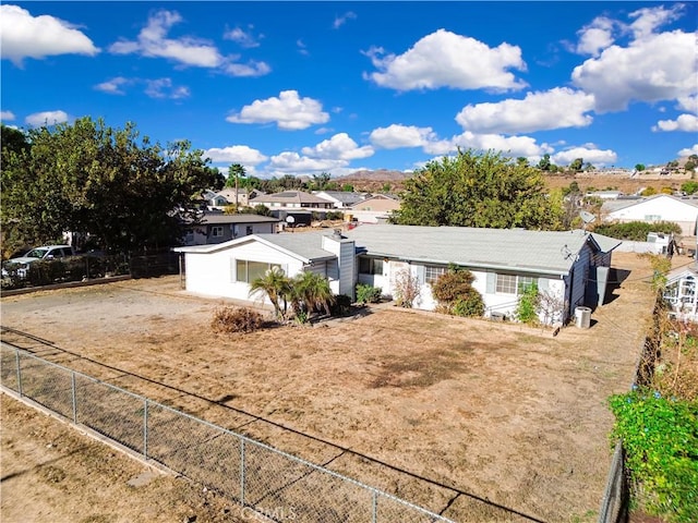 view of single story home