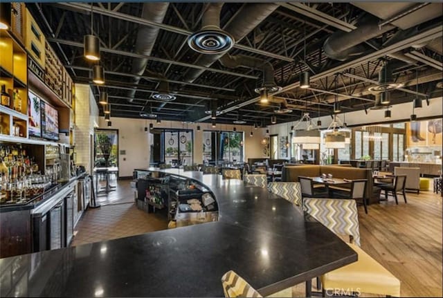 dining room featuring wood-type flooring