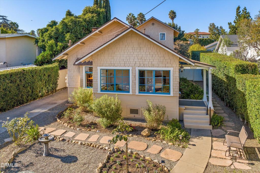 view of front of house with a patio area