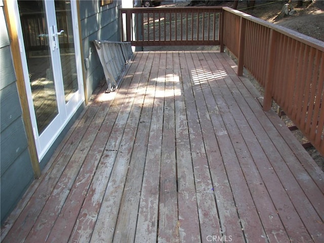 deck featuring french doors